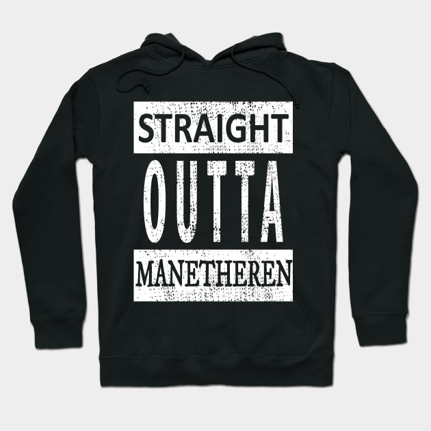 Straight Outta Manetheren , The Wheel of Time Hoodie by UniqueBoutiqueTheArt